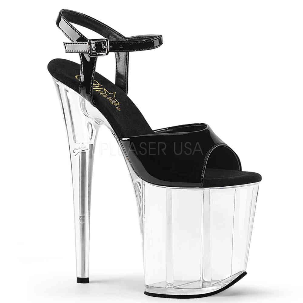 Pleaser - FLAMINGO809 Sandale à bride à la cheville, Pole dance chaussures - Chaussures de pole dance - Noir Product image